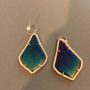 Black iridescent Kendra Scott Alex earrings